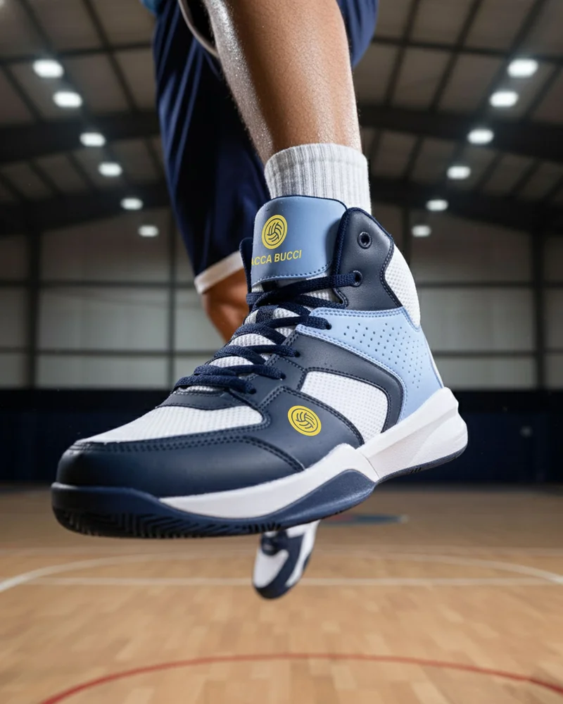 Bacca Bucci Blue Wager Premium Basketball Shoes for Men | Best Price UAE